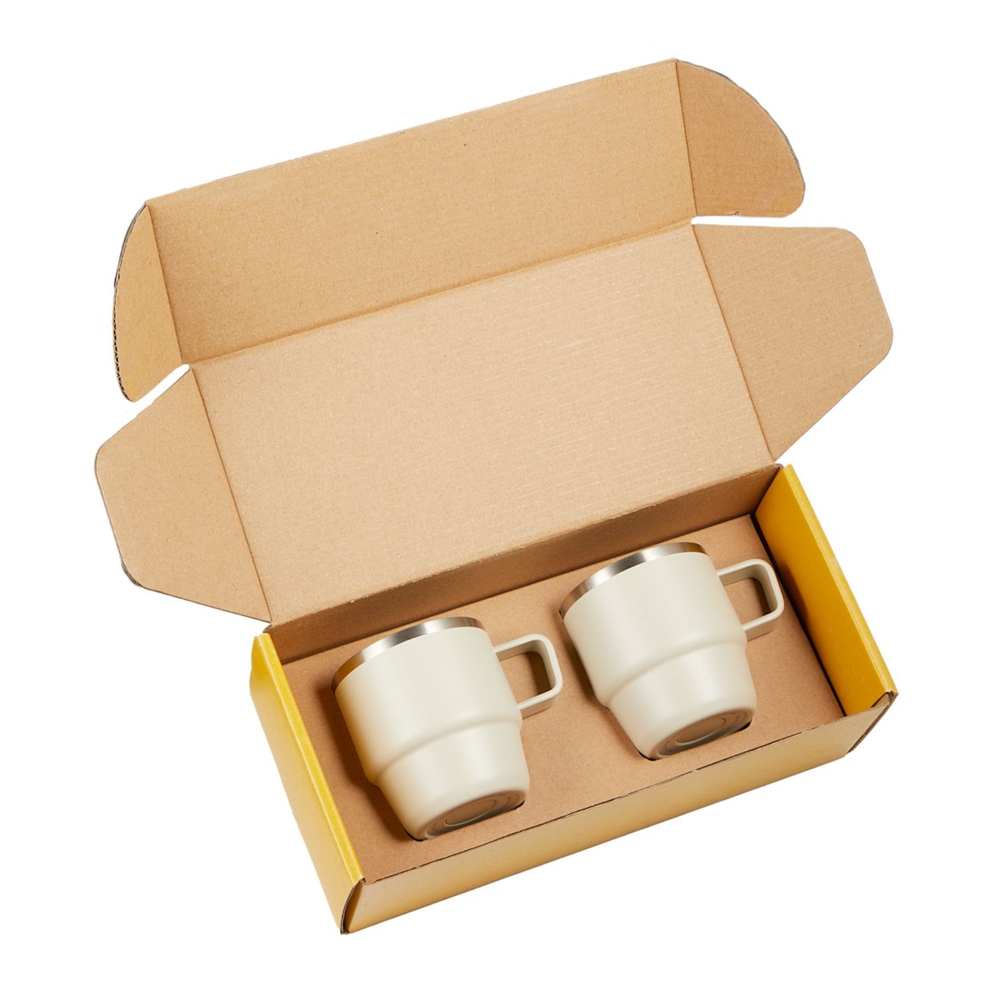 Doppio Stackable Recycled Mug Set 6oz - Stecker Creations
