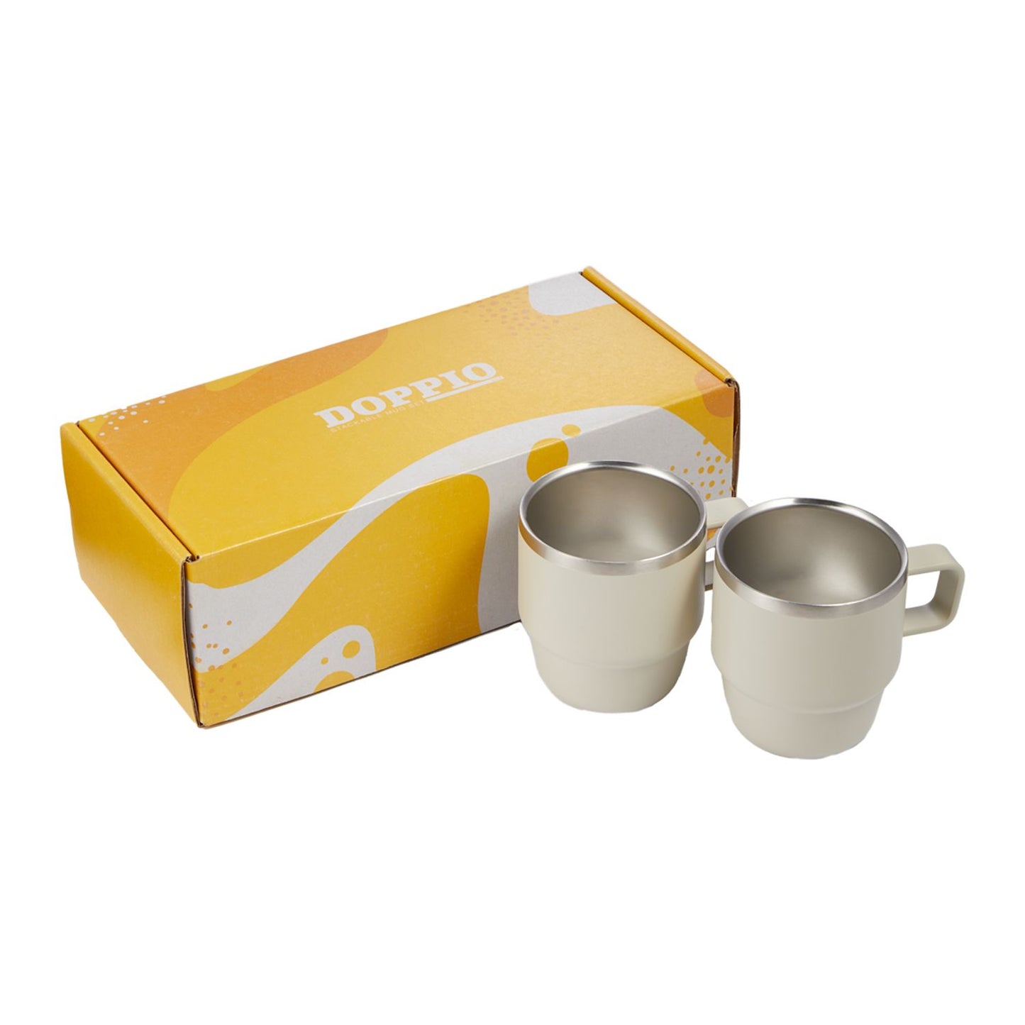 Doppio Stackable Recycled Mug Set 6oz - Stecker Creations