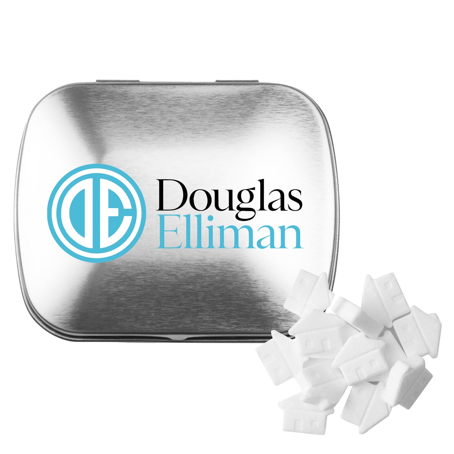 Domed Tin with House Shaped Mints - Stecker Creations