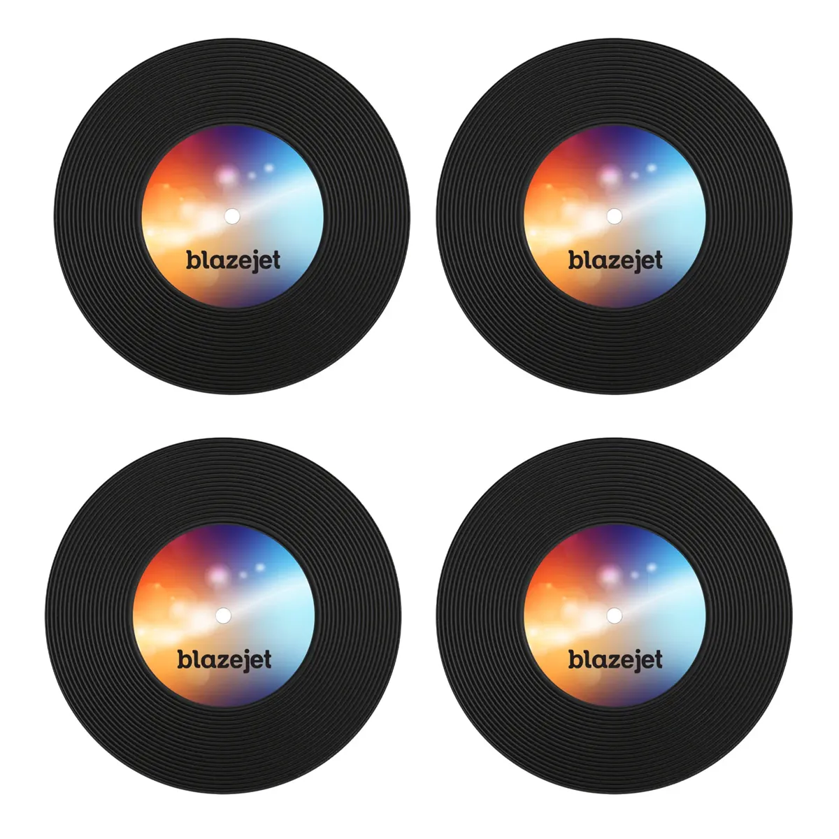 4 Piece Record Coaster Set In Box - Stecker Creations