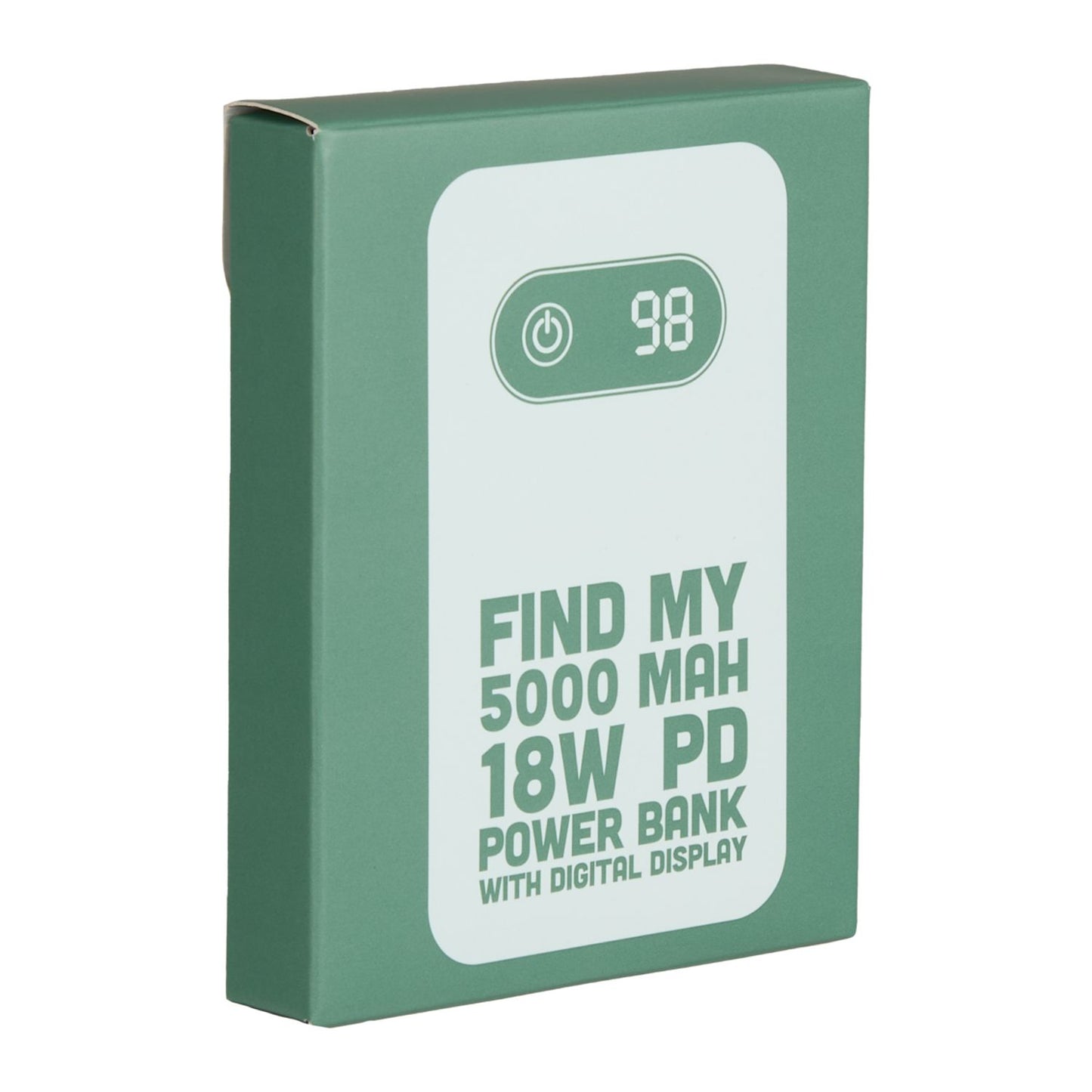Find My 5,000 mAh 18W PD Power Bank with Digital Display - Stecker Creations