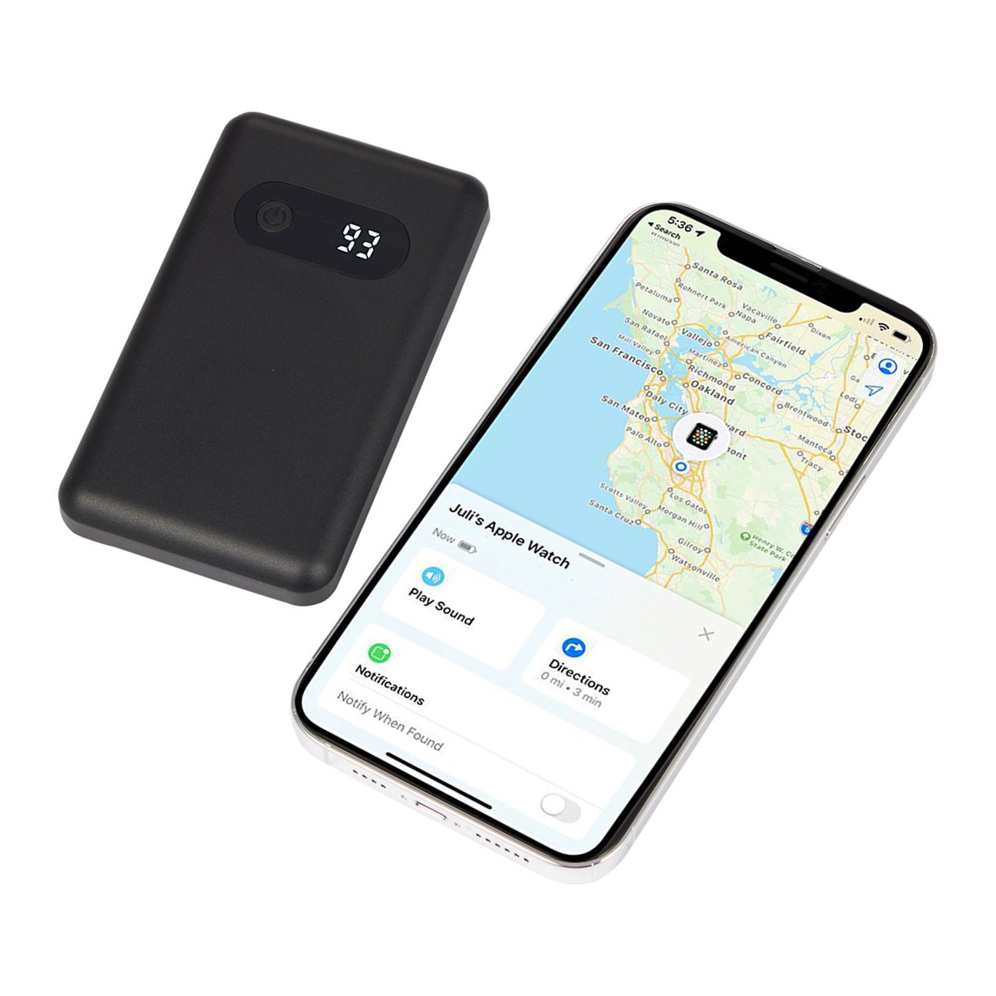 Find My 5,000 mAh 18W PD Power Bank with Digital Display - Stecker Creations