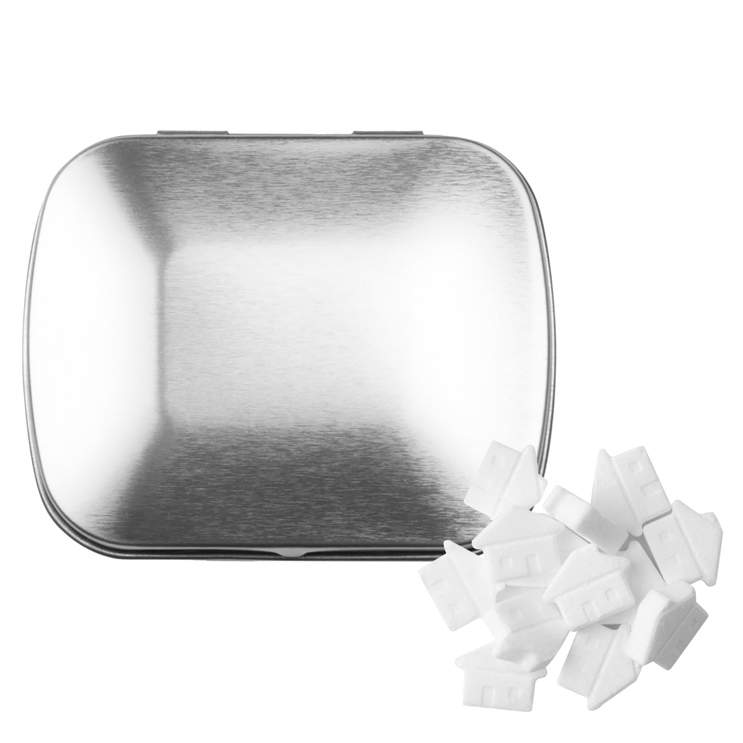 Domed Tin with House Shaped Mints - Stecker Creations