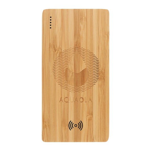 FSC® 100% Bamboo 5000 mAh Wireless Power Bank - Stecker Creations