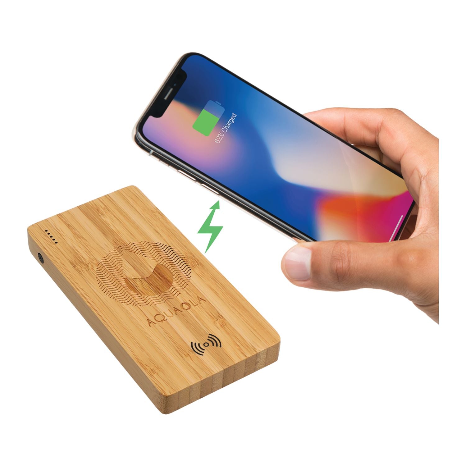 FSC® 100% Bamboo 5000 mAh Wireless Power Bank - Stecker Creations