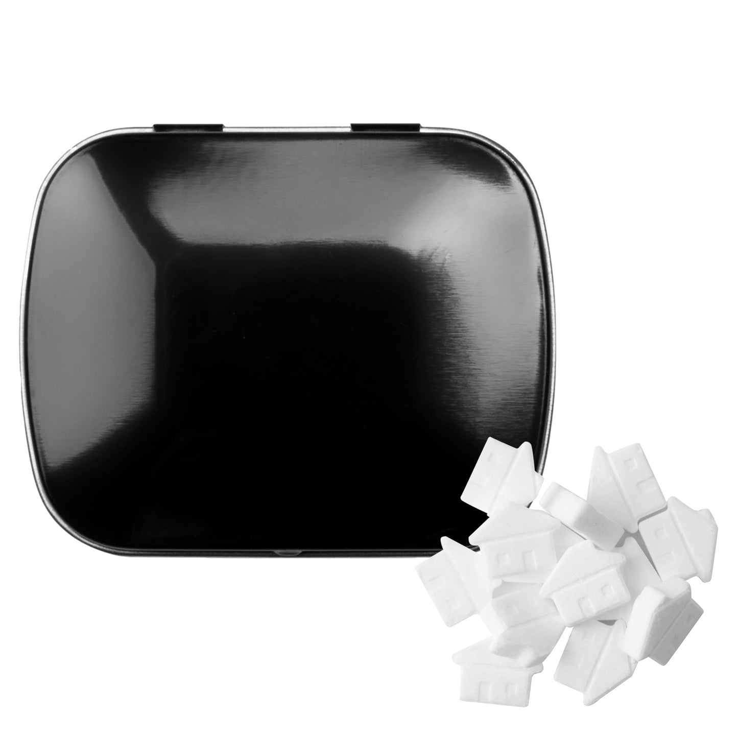 Domed Tin with House Shaped Mints - Stecker Creations